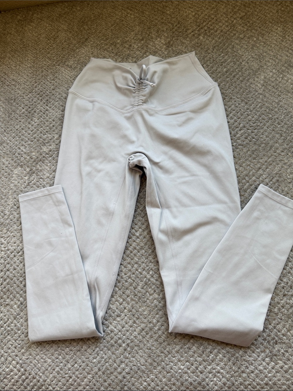 Crop Shop Boutique Light Gray drawstring-Waist Scrunch butt Leggings